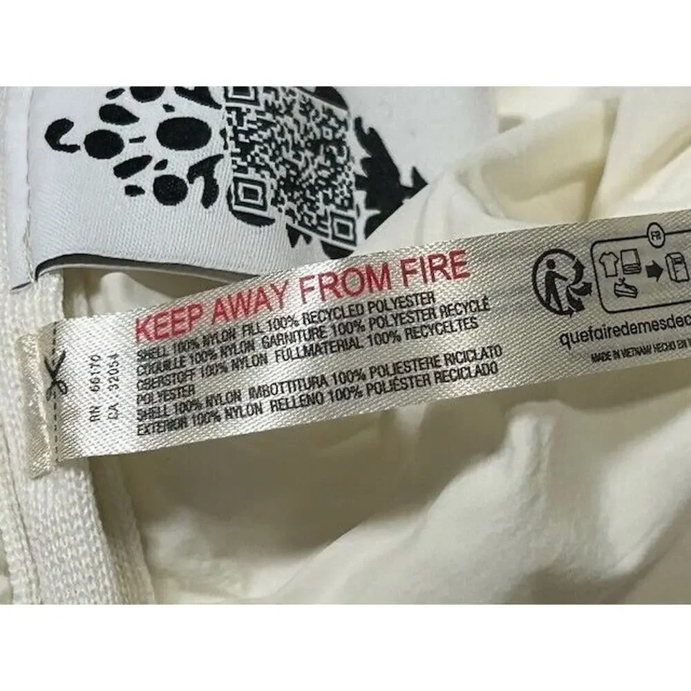 Free‎ People X Hatch Maternity Printed Puffer Jacket Chevron Ivory Size M NWT